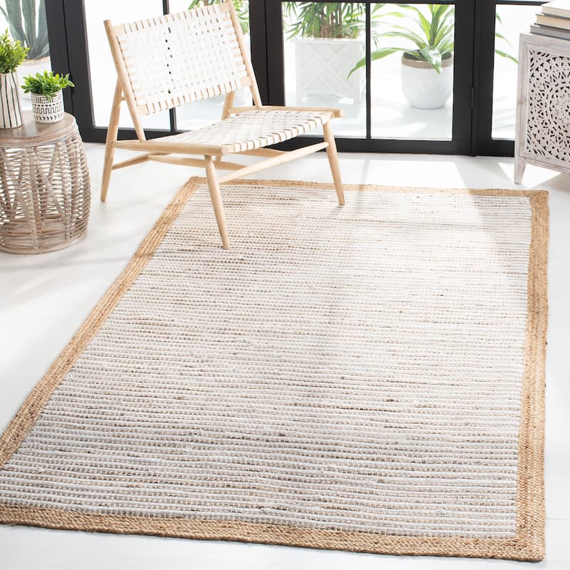 SAFAVIEH Handmade Natura Nevide Cotton & Jute Rug - 3' x 5' - Natural/Ivory