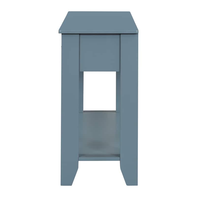 55.4" Modern Console Table Solid Wood Sideboard with 3 Storage Drawers