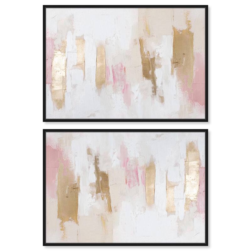 Champagne Glasses Glitz Canvas by Art Remedy - 30" x 20" - Gold