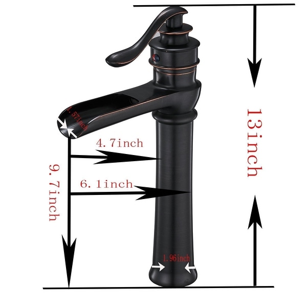 Vibrantbath Commercial Waterfall Bathroom Vessel Sink Faucet with Drain