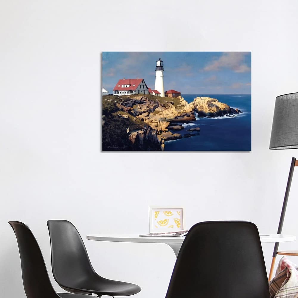 iCanvas "Coastal Lighthouse" by Zhen-Huan Lu Canvas Print