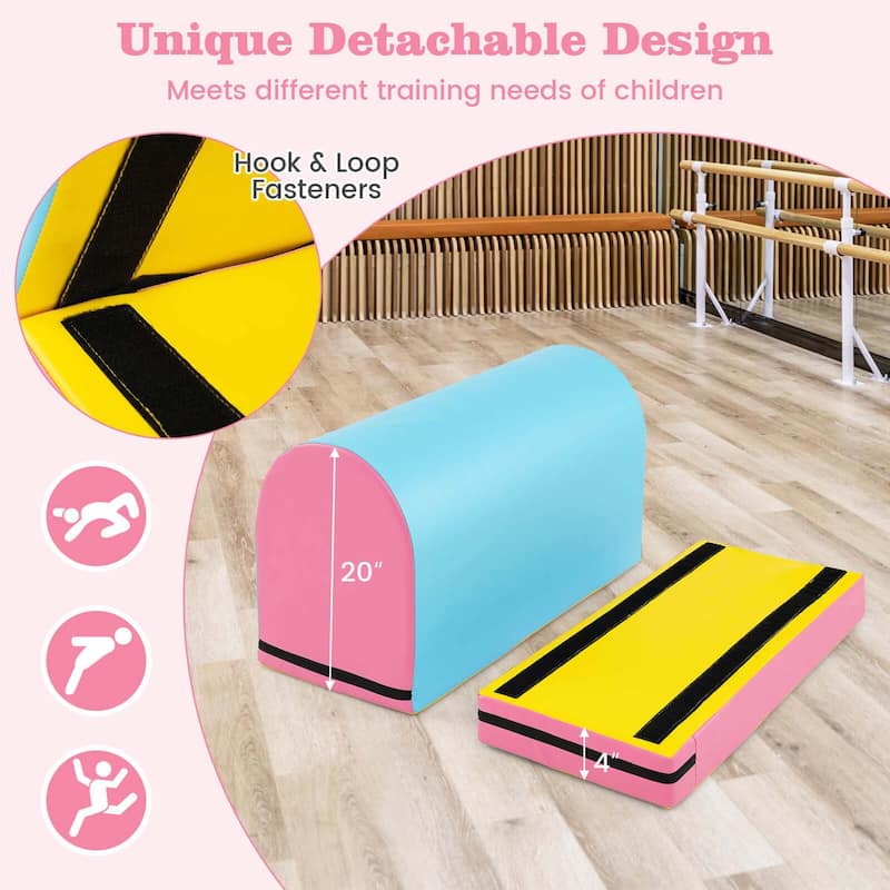 Costway Mailbox Tumbling Mat Gymnastics Vaulting Box with Detachable - See Details
