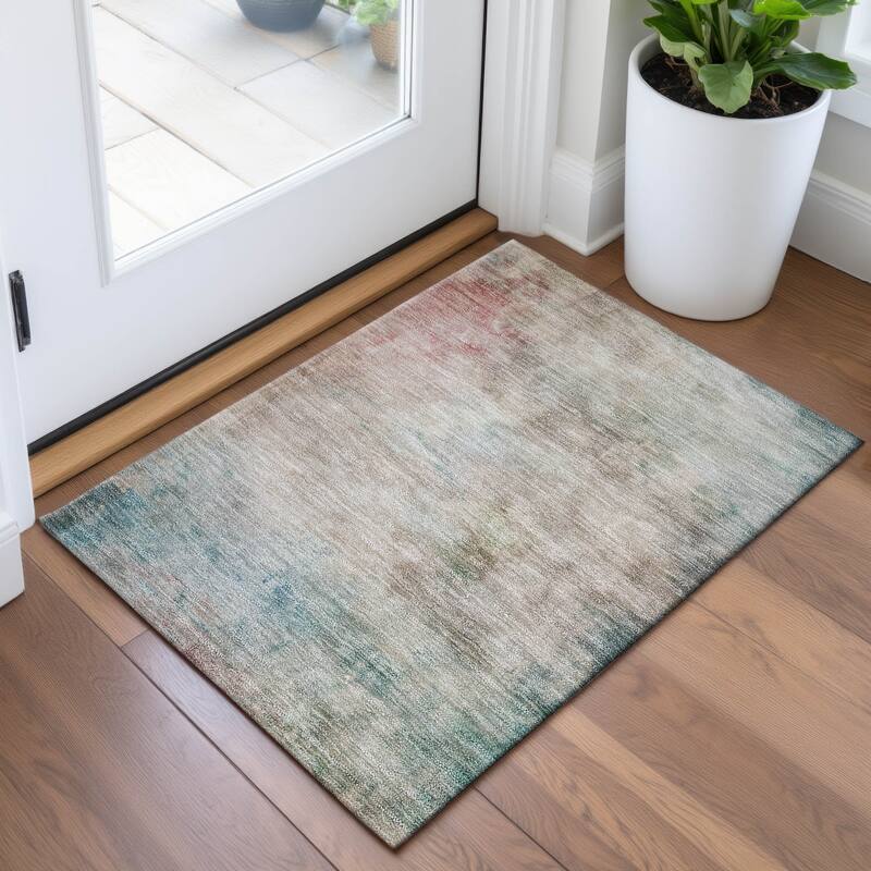 Premium Washable Super Soft Abstract Ombre Mayfield Rug - Taupe - 1'8" x 2'6"