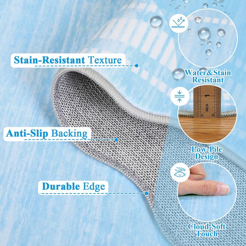 Garvee Scalloped Modern Bordered Area Rug