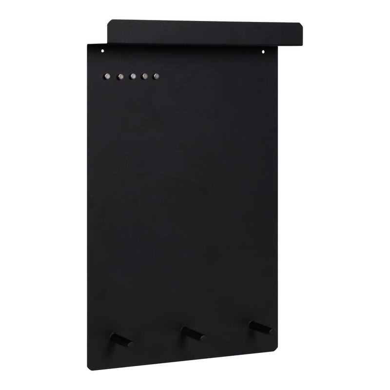 Kate and Laurel Mezzo Magnetic Wall Organizer with Hooks - 15x24 - 15x24