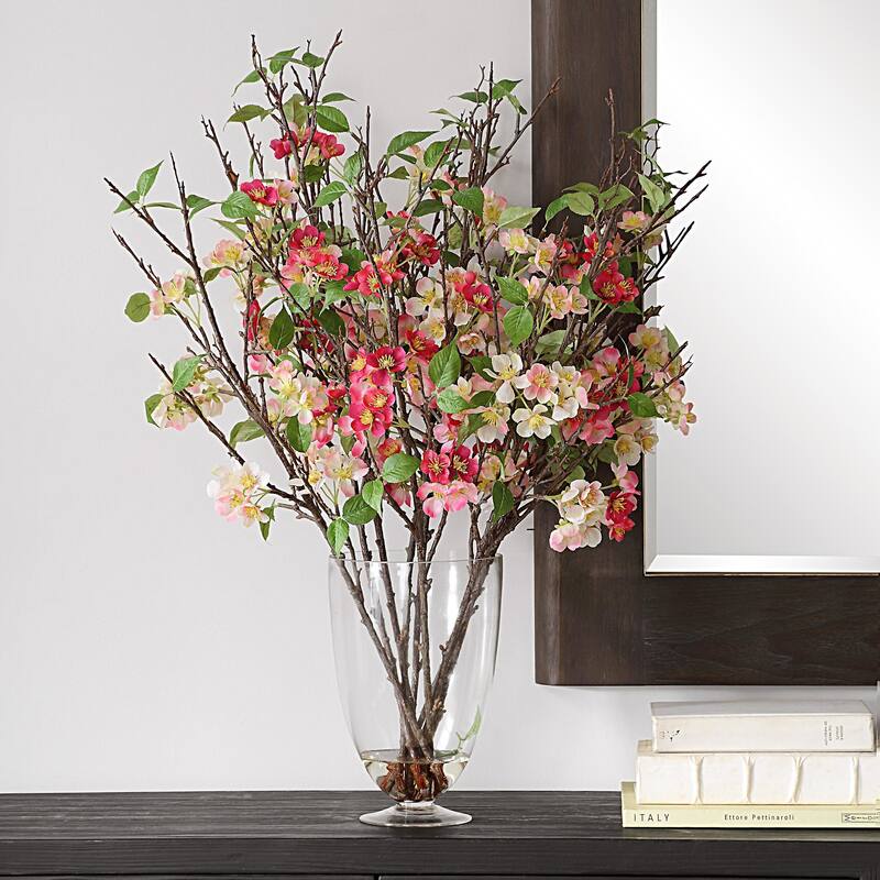 Uttermost 60230 Spring Blooms 35-1/4" Tall Glass Faux Flora Planter