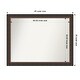 preview thumbnail 182 of 183, Wall Mirror Choose Your Custom Size - Extra Large, Cyprus Walnut Wood Outer Size: 45 x 35 in