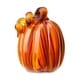 preview thumbnail 22 of 34, Glitzhome Multi Striped Fall Harvest Glass Pumpkins Halloween Thanksgiving Festival Decorations