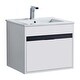 preview thumbnail 52 of 109, Fine Fixtures - Wall Mount Bathroom Vanity And Sink, Knob Free Design - Alpine Collection - 20" - White Matte