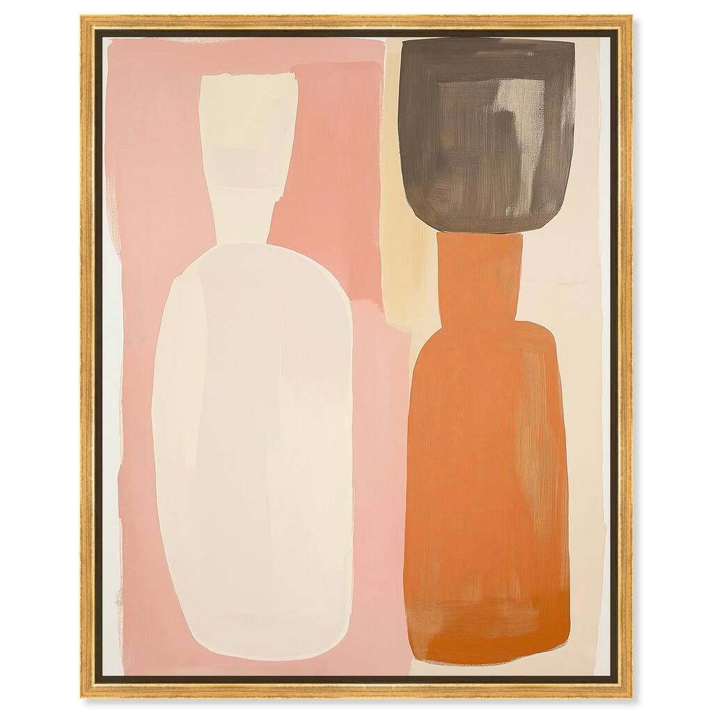 Pink Meets Clay II Canvas by Art Remedy