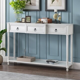 Console Table Sofa Table with Drawers for Entryway with Projecting ...