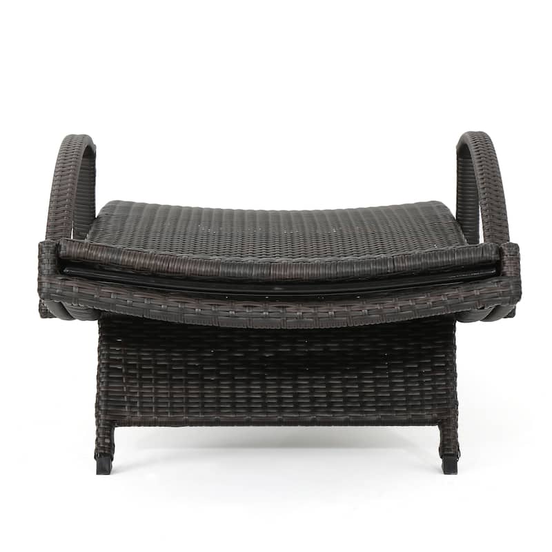 Toscana Wicker Outdoor Armed Chaise Lounge Chair (Set of 2) by Christopher Knight Home - 79.25"L x 27.50"W x 15.00"H