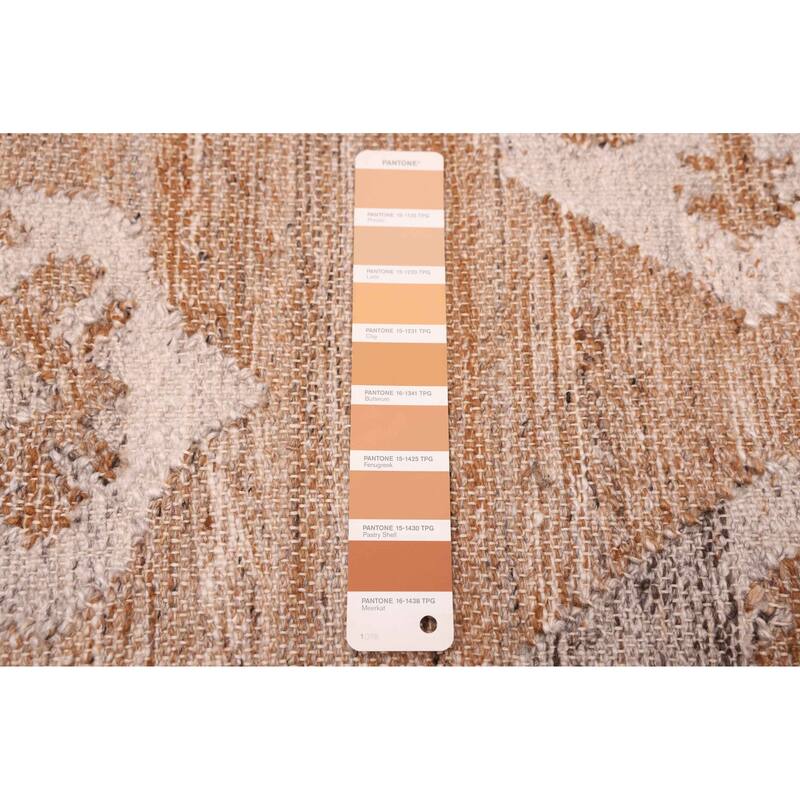 ECARPETGALLERY Flat-Weave Ankara FW Brown Wool Kilim - 9'8 x 13'5