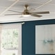 preview thumbnail 1 of 13, Hunter 52" Donatella Ceiling Fan with LED Light Kit and Handheld Remote - Transitional, Mid-Century, Modern Burnished Brass