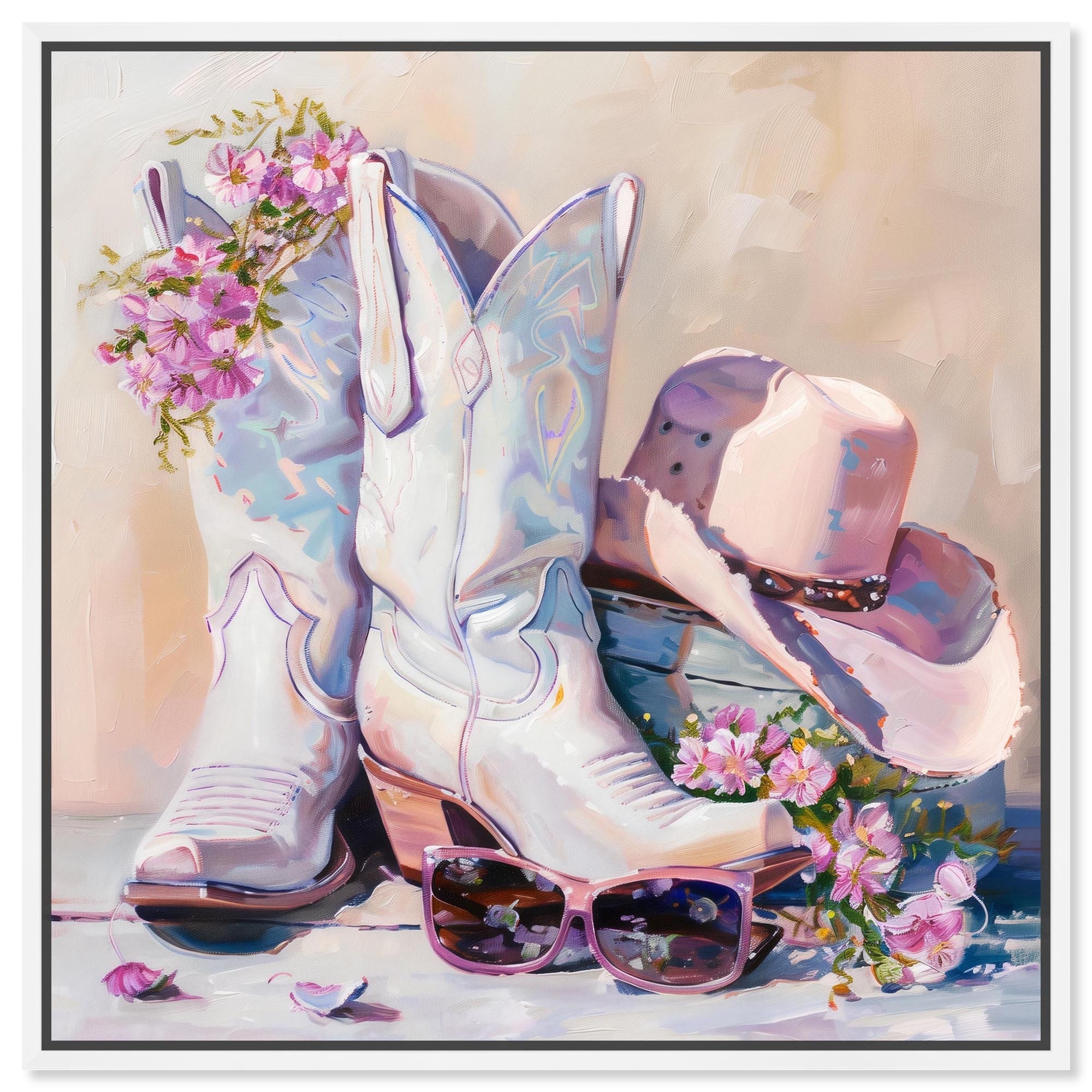 Spring Pink Cowboy Necessities Canvas by Art Remedy