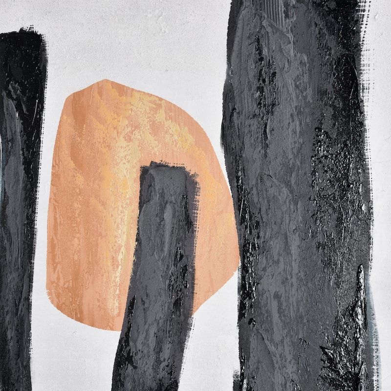 Elk Home Wilkes Black Fabric 71 Inch Wide Wall Art