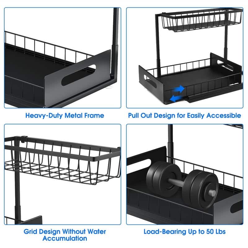 Under Sink Organizers and Storage - 14.4"D x 10.4"W x 10.6"H