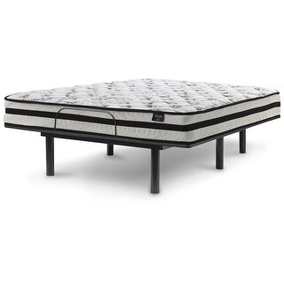Signature Design by Ashley 8 Inch Chime Innerspring Black/White 2-Piece Mattress Package