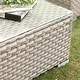 preview thumbnail 2 of 7, COSIEST Outdoor Furniture Wicker Glass-Top Coffee Table