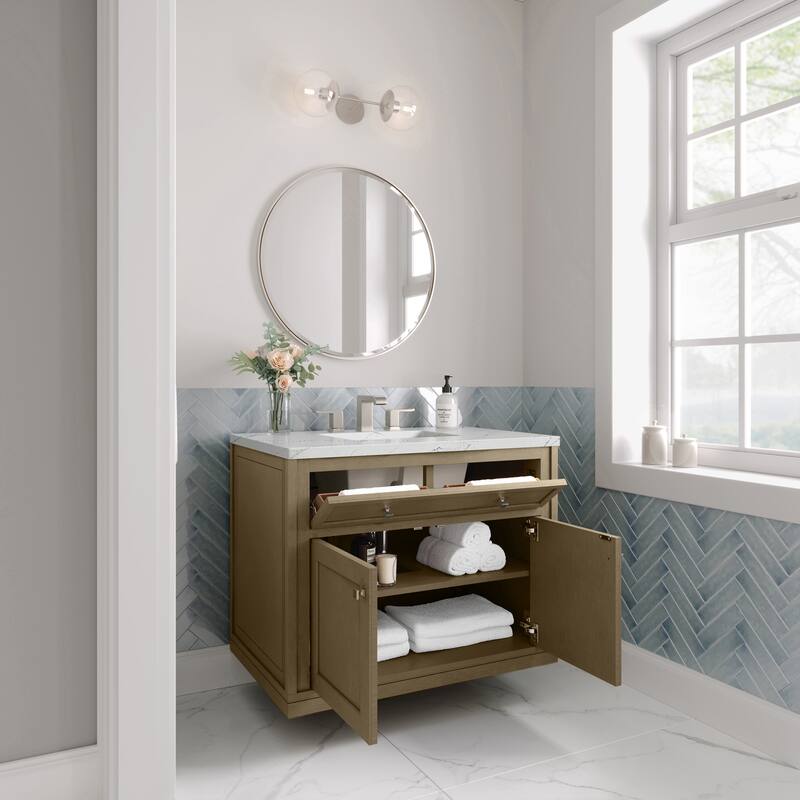 Chicago 36" Single Vanity, Walnut Whisper
