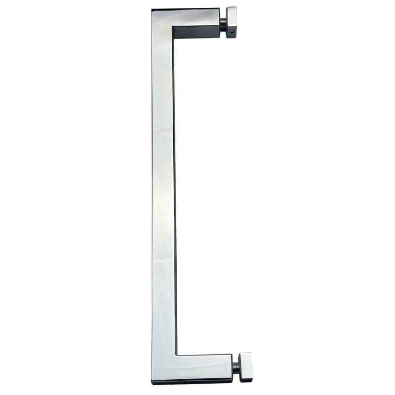CEL 24" Square Tubing Singled-Sided Pull Handle or Towel Bar for shower door - Polished Nickel