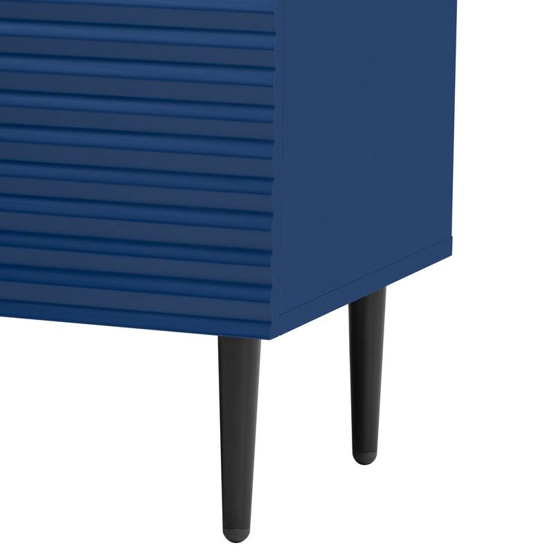 Christopher Knight Home - Mirod Set of 2 Modern Side Cabinets with Adjustable Shelves and Geometric Door Design