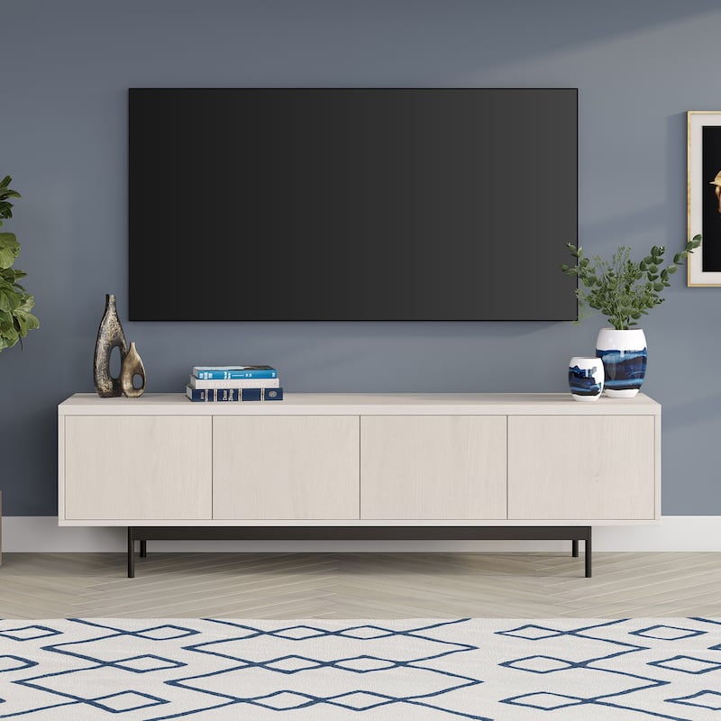 Abington Rectangular TV Stand for TV's up to 75" - 69.5" Wide - Alder White
