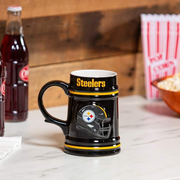 slide 2 of 5, Pittsburgh Steelers 24 oz Ceramic Stein Mug