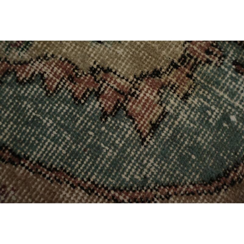 Hand Knotted Oriental 100% Wool Carpet Transitional Floral Brown Anatolian Area Rug - 9' 5'' X 6' 9''