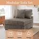 preview thumbnail 15 of 64, 35.7" W Plush Corduroy Upholstered Armless Modular Sofa Chair