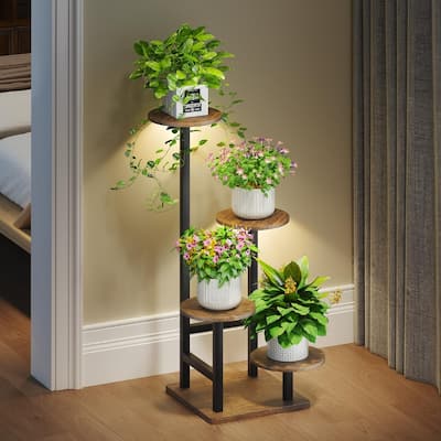 Plant Stand Indoor with Grow Light - 11 x 11 x 28.5 inches
