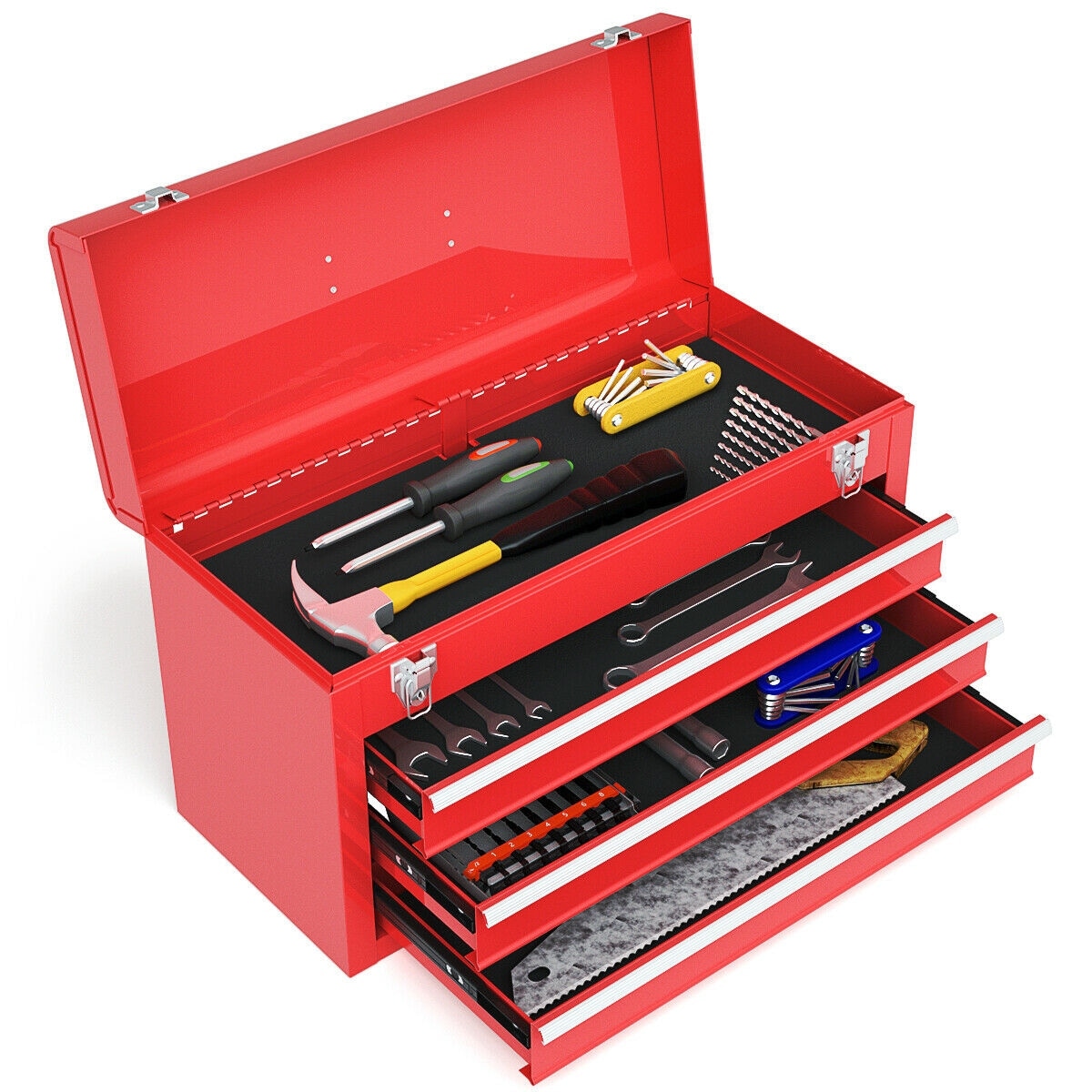 Costway Portable Tool Chest Box Storage Cabinet Garage Mechanic -  20.5(L)X8.5(W)X 12(D) - On Sale - Bed Bath & Beyond - 18299629