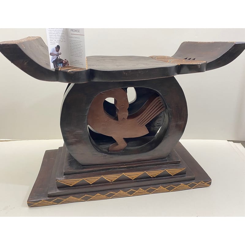 Ashanti Design Sankofa Stool (Ghana)