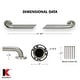 preview thumbnail 5 of 6, Keeney 1-1/2 in. Classic Stainless Steel Grab Bar, Concealed with Safety Grip