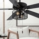preview thumbnail 5 of 12, Roisin River of Goods Black 52 in. Ceiling Fan With 2 LED Lights - 52" x 52" x 13.75"/18.75"