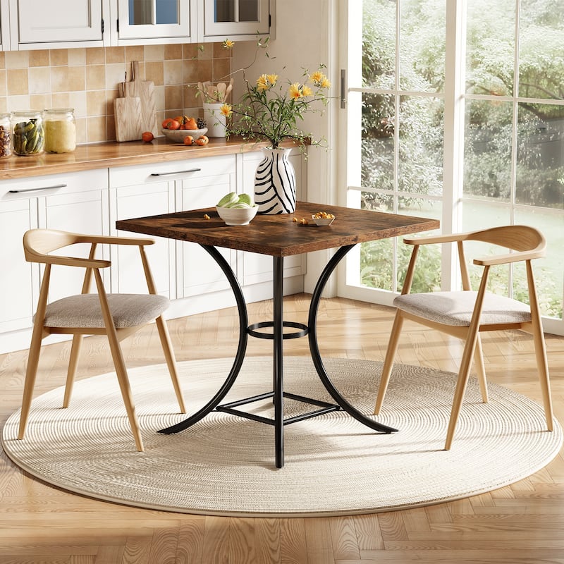 Square Dining Table, Kitchen Table, Living Room Balcony Accent Dining Table Gathering Table