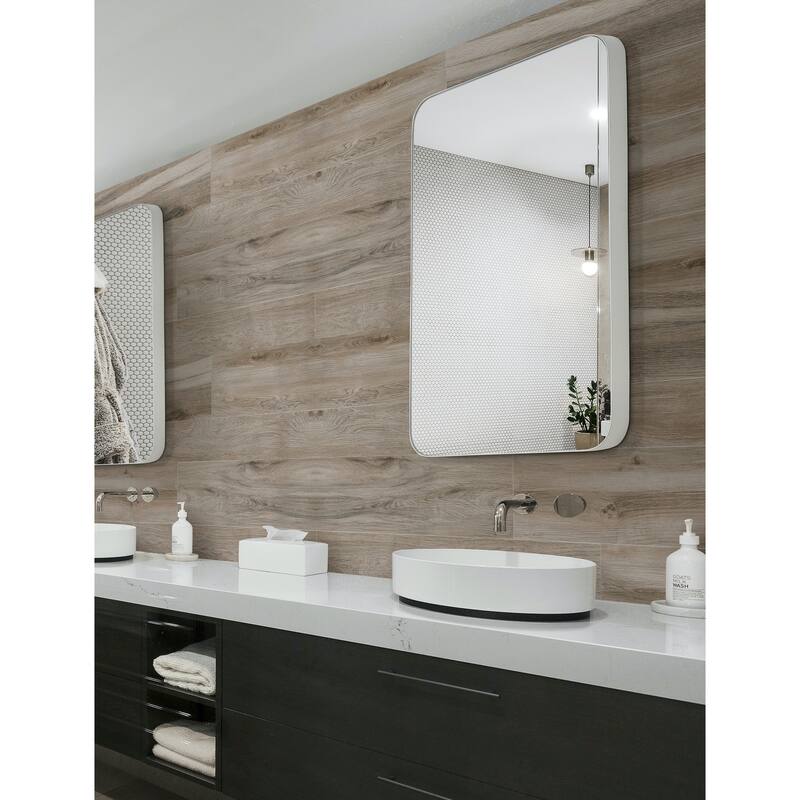 SUMMER STAR White Large Flat Wall Mirror 36 x 24 Inches