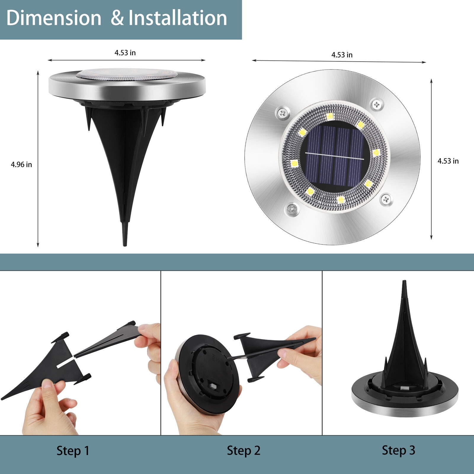 Led solar ground embedded light hotsell