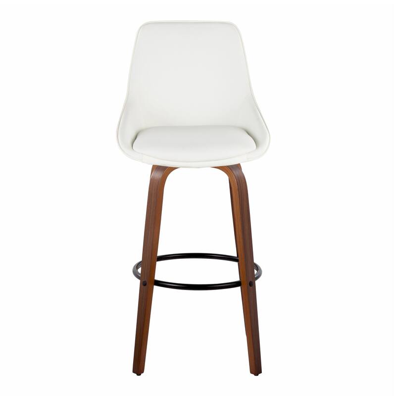 Carson Carrington Alba 30" Fixed-Height Bar Stool with Bent Wood Legs & Round Footrest (Set of 2)