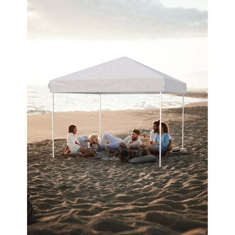 10x10 Feet Instant Pop-Up Canopy Tent, 1 Removable Sidewalls - 10*10Ft