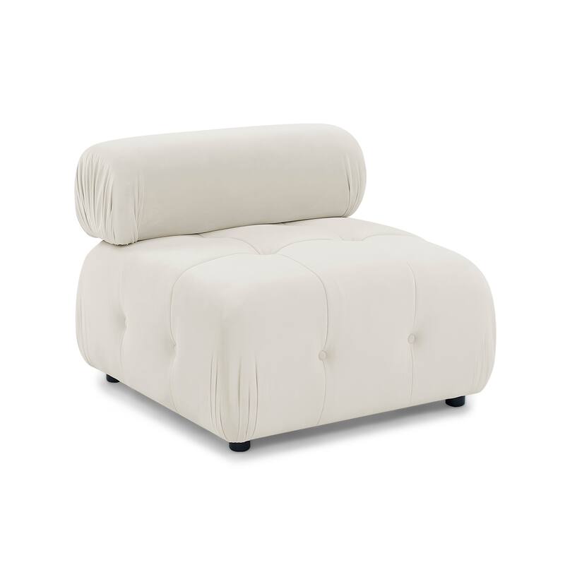 93'' Modular L-Shaped 4 Seat Sectional Sofa with Reversible Ottoman, Button Tufted Design and Comfortable Cushions
