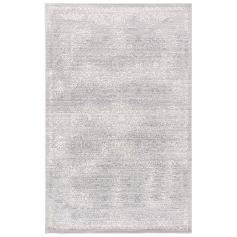 SAFAVIEH Valencia Kaari Distressed Vintage Boho Oriental Polyester Rug - 5' x 8' - Mauve/Multi