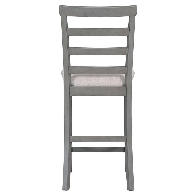 5 PCS Multi-Functional Rubber Wood Dining Set withIntegrated 9 Bar Wine Compartment