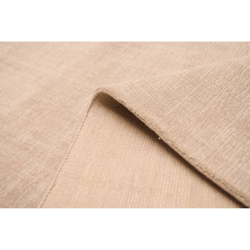 ECARPETGALLERY Hand Loomed Kashkuli Gabbeh Light Khaki Wool Rug - 7'11 x 11'3