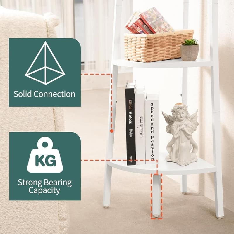 4-Tier Corner Bookshelf