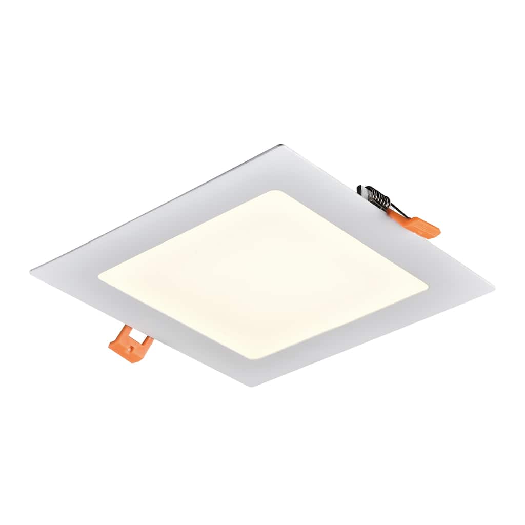 Integrated LED Lighted Square Recessed Light - 6.75" - White