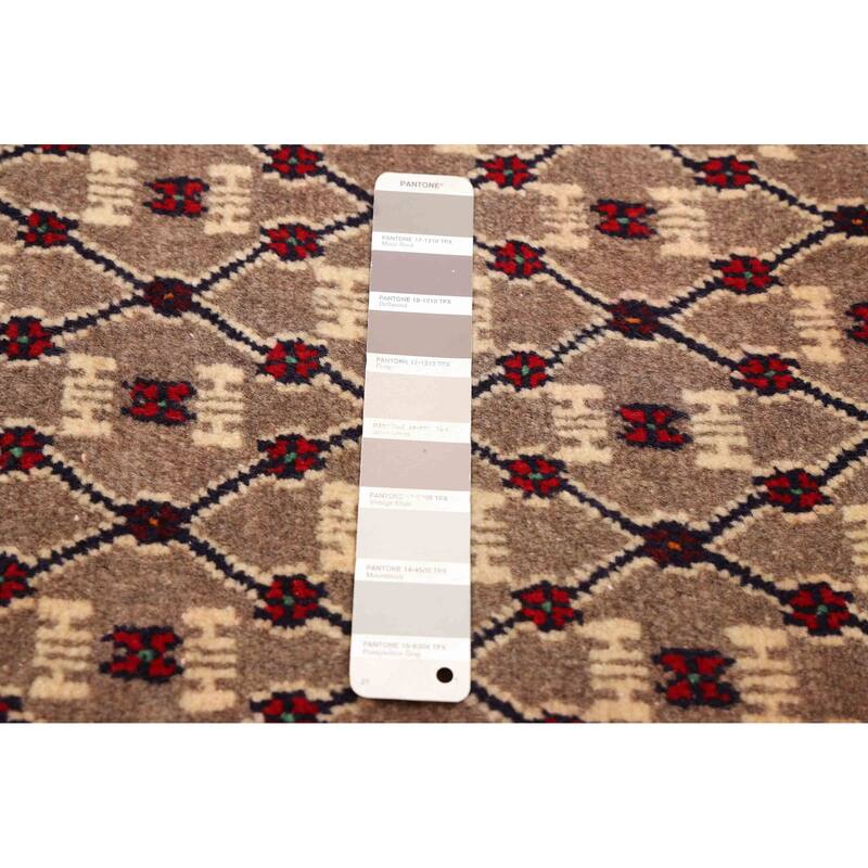 ECARPETGALLERY Hand-knotted Konya Anatolian Taupe Wool Rug - 4'11 x 9'11