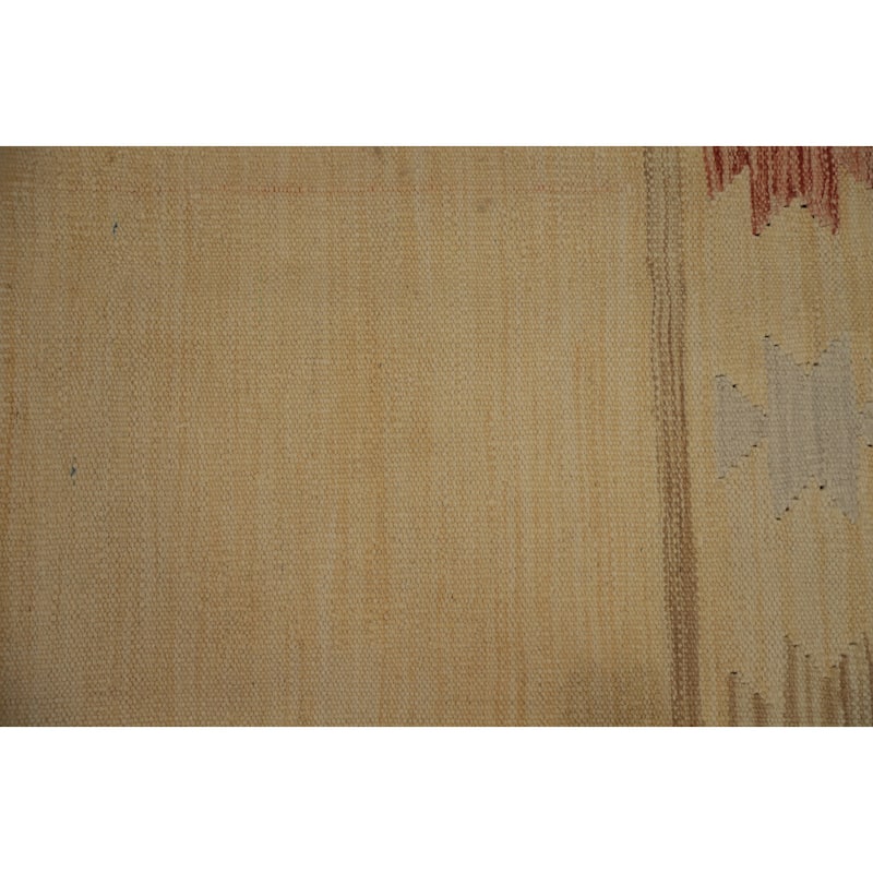 Hand Woven Oriental 100% Wool Carpet Southwestern Tribal Multi-Colored Kilim Area Rug - 6' 9'' X 4' 9''