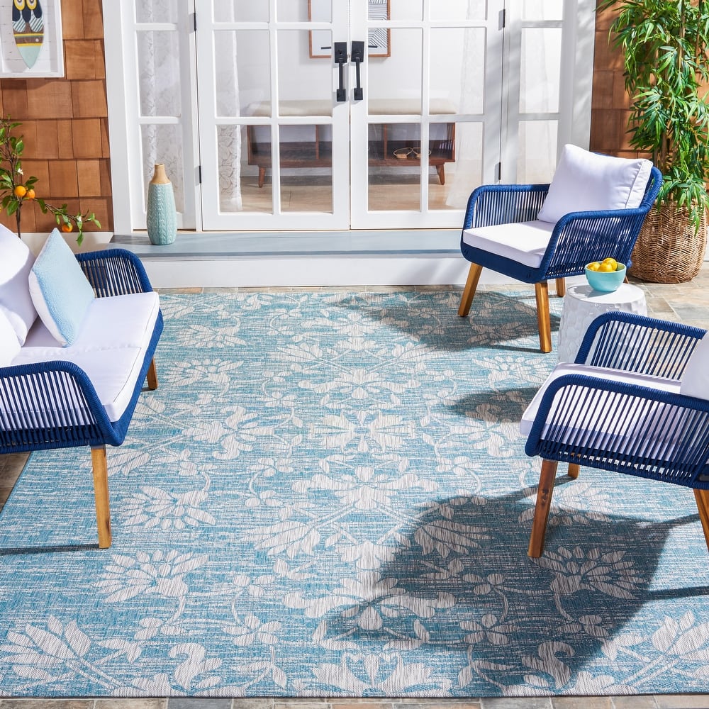 SAFAVIEH Courtyard Rilka Indoor/ Outdoor Waterproof Patio Backyard Rug
