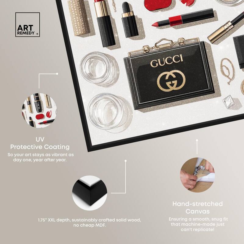 Luxury Makeup Collection II Canvas by Art Remedy